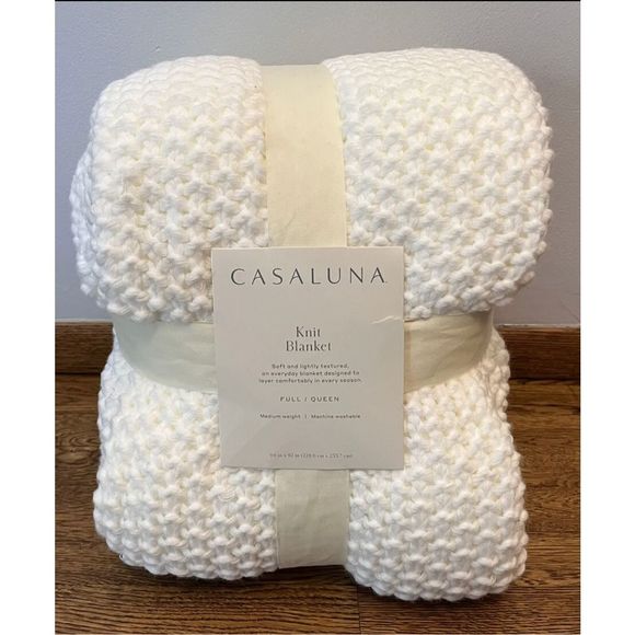 Target Bedding Casaluna King Size Chunky Knit Bed Blanket White Poshmark